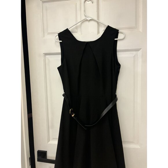 Patrizia Luca Milano Women's Black Sleeveless Dress With Belt Size M Fit Flare - Picture 12 of 16